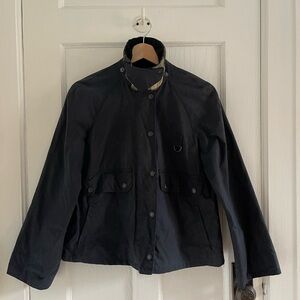 Barbour black barn coat utility jacket
